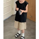 【aimoha-KIDS-】フレンチスリーブリブTシャツ | aimoha kids | 詳細画像2