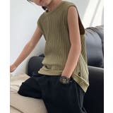 【aimoha-KIDS-】フレンチスリーブリブTシャツ | aimoha kids | 詳細画像10
