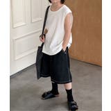 【aimoha-KIDS-】フレンチスリーブリブTシャツ | aimoha kids | 詳細画像5