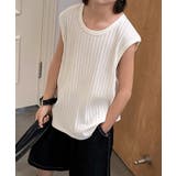 【aimoha-KIDS-】フレンチスリーブリブTシャツ | aimoha kids | 詳細画像7