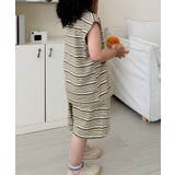 【aimoha-KIDS-】ランダムボーダーTシャツセットアップ 2点セット | aimoha kids | 詳細画像9