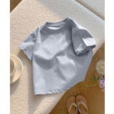 ブルー | 【aimoha-KIDS-】キッズ 無地Tシャツ | aimoha kids