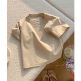 ライトベージュ | 【aimoha-KIDS-】キッズ 無地Tシャツ | aimoha kids