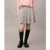 グリーン | 【HOOK】for girls  チェック柄ボックスプリーツスカート | HOOK