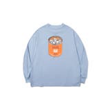 ライトブルー | HOOK original ヴィンテージ風缶詰猫バックプリントTEE | HOOK