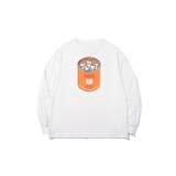 ホワイト | HOOK original ヴィンテージ風缶詰猫バックプリントTEE | HOOK