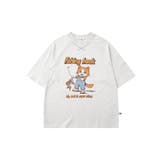 ライトグレー | HOOK  original アメリカンカートゥーン釣り猫プリントラグランスリー… | HOOK