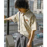 HOOK -original- 古着風ストライプ総柄半袖ビッグシャツ | HOOK | 詳細画像12