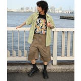 HOOK -original- 古着風ストライプ総柄半袖ビッグシャツ | HOOK | 詳細画像5