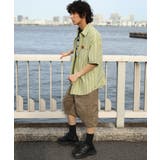 HOOK -original- 古着風ストライプ総柄半袖ビッグシャツ | HOOK | 詳細画像6