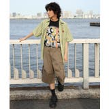 HOOK -original- 古着風ストライプ総柄半袖ビッグシャツ | HOOK | 詳細画像7