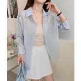 ブルー | バックリボンフェミニンシャツ | aimoha 