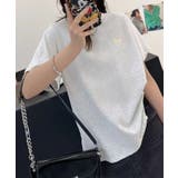 杢グレー | シンプクルーネック半袖Tシャツ | aimoha 