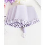 パープル | フリルエッジ折りたたみ傘 | aimoha 