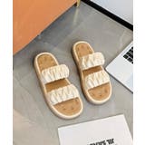 シャーリングデザイン厚底サンダル | aimoha  | 詳細画像4 