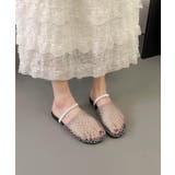 シルバー | メッシュ編みサンダル | aimoha