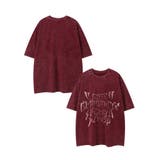 ワインレッド | HOOK -select- 英字プリントウォッシュビッグTEE Tシャツ | HOOK