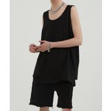 ブラック | 【GENXDER】カットオフデストロイベスト タンクトップ | aimoha