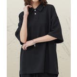 ブラック | 【GENXDER】ワッフルスリットポロ風Tシャツ | aimoha