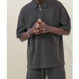 ダークグレー | 【GENXDER】ワッフルスリットポロ風Tシャツ | aimoha