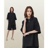 【GENXDER】ワッフルスリットポロ風Tシャツ | aimoha | 詳細画像3