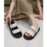 オフホワイト | 【shoes 365】トリプルストラップ厚底サンダル | aimoha