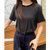 ブラック | ボーダー柄Tシャツ | aimoha