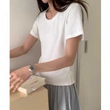 レースネックラウンドTシャツ | aimoha | 詳細画像17