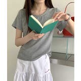 レースネックラウンドTシャツ | aimoha | 詳細画像30