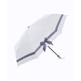 ホワイト | チェックリボン晴雨兼用折りたたみ傘 | aimoha