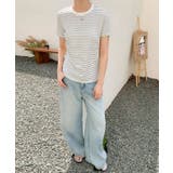 細ボーダーフィットTシャツ | aimoha | 詳細画像6