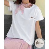シンプル刺繍ロゴTシャツ | aimoha | 詳細画像1
