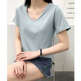 Uネック半袖Tシャツ | aimoha  | 詳細画像2 