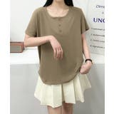 ヘンリーネック半袖Tシャツ | aimoha  | 詳細画像1 