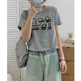 ヘッドホン柄プリントTシャツ | aimoha  | 詳細画像2 