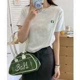 ライトグレー | ワンポイントヘッドホン刺繍入りベーシックTシャツ | aimoha