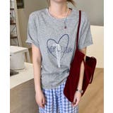 ハートプリント クルーネックTシャツ | aimoha | 詳細画像7