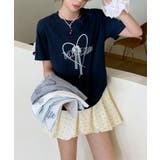 ハートプリント クルーネックTシャツ | aimoha | 詳細画像5