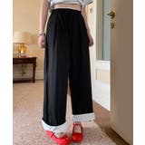 折り返し配色ヘムイージーワイドパンツ | aimoha  | 詳細画像6 