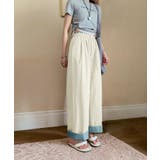 折り返し配色ヘムイージーワイドパンツ | aimoha  | 詳細画像9 