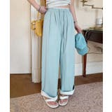 折り返し配色ヘムイージーワイドパンツ | aimoha  | 詳細画像14 