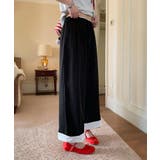 折り返し配色ヘムイージーワイドパンツ | aimoha  | 詳細画像5 