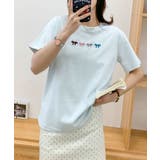 マルチカラーリボン刺繍Tシャツ | aimoha | 詳細画像2