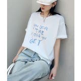 英字ロゴプリントルーズTシャツ | aimoha | 詳細画像7