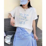 英字ロゴプリントルーズTシャツ | aimoha | 詳細画像8