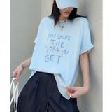 英字ロゴプリントルーズTシャツ | aimoha | 詳細画像9