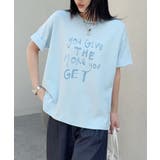 英字ロゴプリントルーズTシャツ | aimoha | 詳細画像3