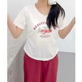 VネックチェリーTシャツ | aimoha | 詳細画像4