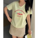 VネックチェリーTシャツ | aimoha | 詳細画像5