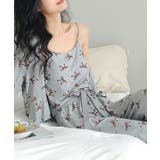 カップ付きキャミソール&ロングパンツ ルームウェア3点セット | aimoha | 詳細画像40